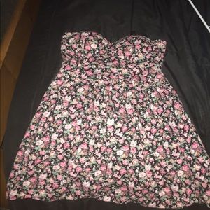 Black with pink flower dress